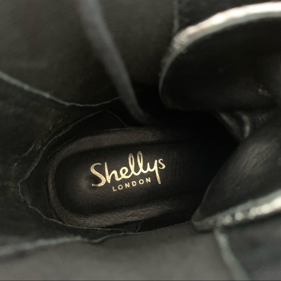 Shelly’s London Silver Lily Lace Up Chelsea Platform Wedge Boots Size 6.5 - Picture 11 of 13